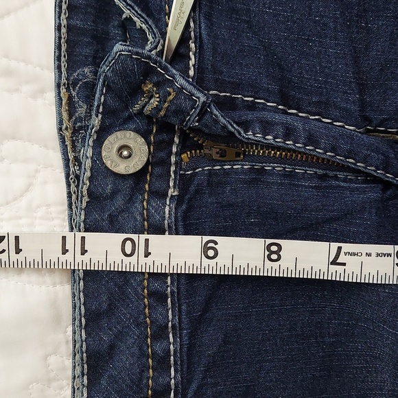 • Appollo Jeans Blue Cropped Capri Jeans with Stretch, Size 17/18, Like New - Picture 7 of 8